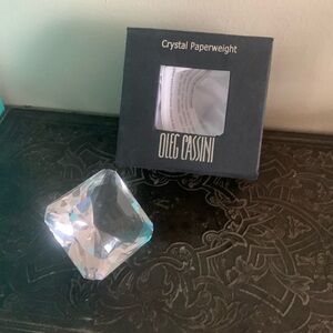 New in box Crystal paperweight